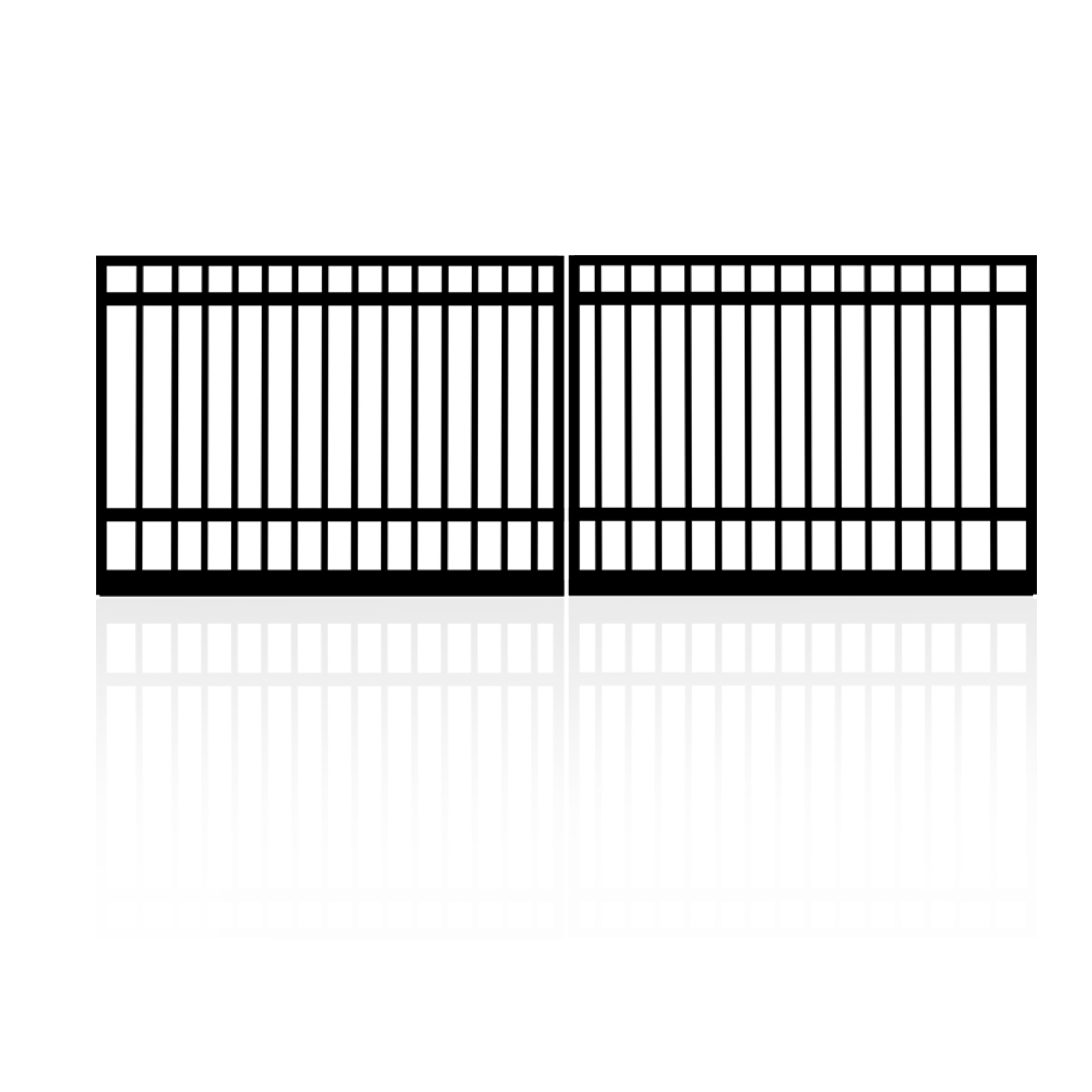 4m Double Square Top Gates (2x2.0m) Gates & Gate Frames